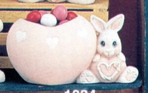 heart belly bunny candle cup