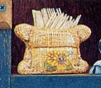 burlap toothpick holder