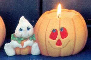 pumpkin belly ghost candle cup