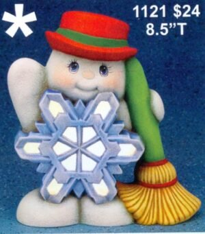 med snowflake belly snowman