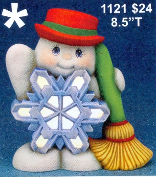 med snowflake belly snowman