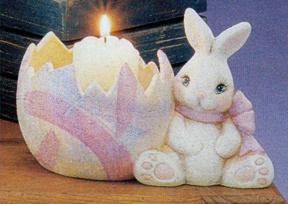 bunny cracked egg candle cup bunny cracked egg candle cup
