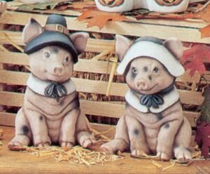 boy & girl pilgrim pigs