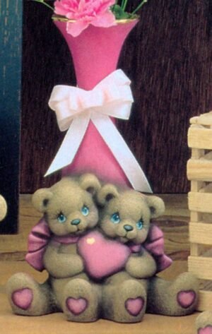 heart cuddle bear vase heart cuddle bear vase