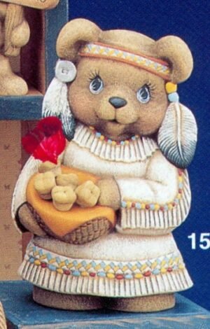 indian bear girl w/buns indian bear girl w/buns
