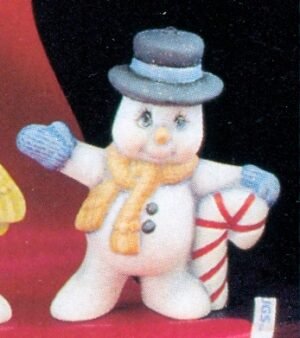 snowman with candy cane orn. snowman with candy cane orn.