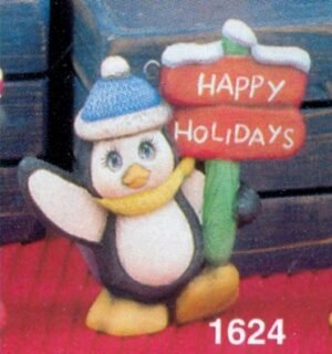 penguin with sign ornament penguin with sign ornament