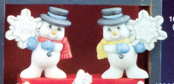 snowmen with signs