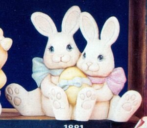 cuddle bunnies w/ribboned egg