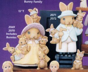 mama, papa, & baby rabbits