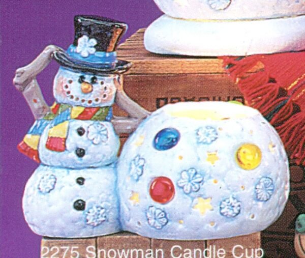 snowman candle cup