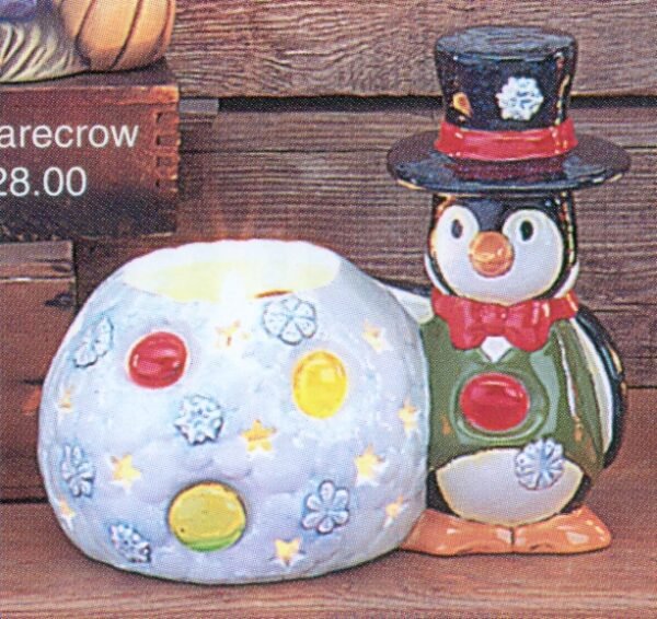 penguin candle cup