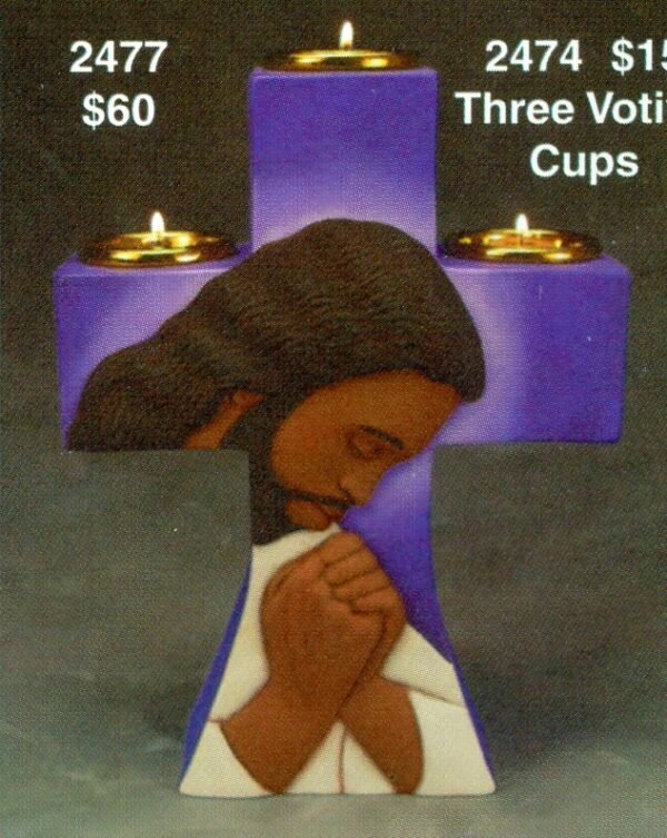 praying black jesus cross