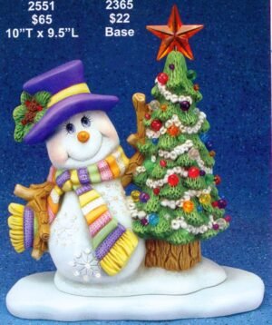 snowman with tree snowman with tree